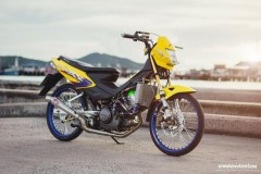 Sonic 125 độ bộ cánh mang tone màu vàng cực mát mắt