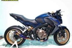 Honda CB650F độ kịch độc với tone màu tím titan