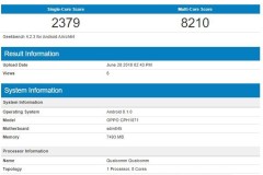 Xuất hiện smartphone OPPO dùng chip Snapdragon 845, RAM 8GB trên Geekbench