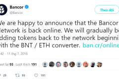 Vấn đề đã giải quyết xong – Bancor chính thức hoạt động trở lại
