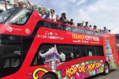 Buýt City tour 2 tầng mui trần có thêm tour ngắm Hà Nội về đêm
