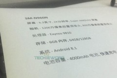 Lộ diện thông số cấu hình Galaxy Note9 qua hình ảnh thực tế