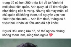 Để quên 200 triệu tại quán cháo, chàng trai may mắn được bà chủ tốt bụng trả lại