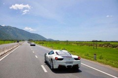 Đoàn siêu xe của ông Đặng Lê Nguyên Vũ đặt chân tới Quy Nhơn, Bình Định