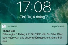 Ứng dụng cảnh báo ngập UDI Maps, báo ngập giữa trời nắng chói chang