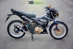 Soi chi tiết Suzuki Satria F150 độ khủng, nhiều đồ chơi tại Sài Gòn