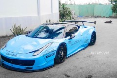 Ferrari 458 Italia độ Liberty Walk độc nhất Việt Nam thay áo bằng phương pháp dán decal