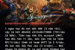 Trả lời thật thà xem, bạn đã nạp bao nhiêu tiền vào game từ bé đến giờ?