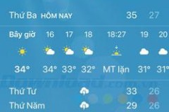 Hướng dẫn xem thời tiết 10 ngày tới trên iPhone