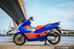 PCX 150 độ mang gam màu xanh dương- cam đầy trẻ trung & thể thao