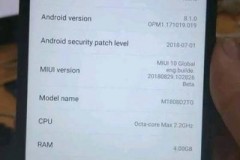 Xiaomi Mi 8 Youth lần đầu lộ ảnh thực tế, tiết lộ thông số kỹ thuật và tên mã