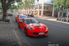 Bắt gặp Maserati GranTurismo độ Sport và Corvette C7 Stingray đỏ rực trên phố