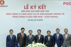 VinFast hợp tác PV Oil hợp tác triển khai hệ thống trạm sạc và thuê pin cho xe điện