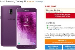 Mua Galaxy J4 giảm tới 800 ngàn đồng, chỉ trong 3 ngày