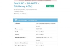 Samsung Galaxy A02s được chứng nhận NBTC
