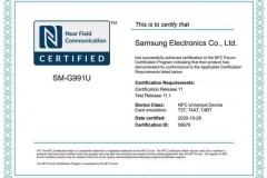 Samsung Galaxy S21 có được chứng nhận NFC