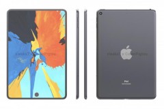 Ảnh render iPad mini 6 cho thấy có màn hình đục cả lỗ trên và lỗ dưới