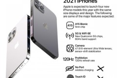 Apple iPhone 13 sẽ có một số cải tiến như: Giữ nguyên thiết kế với thân máy dày hơn một chút, rãnh nhỏ hơn và “kính sapphire sẽ bao phủ cả ba ống kính, khiến chúng trông giống như một máy ảnh đơn”