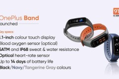 OnePlus Band ra mắt: Pin 14 ngày, đo SpO2, chống nước IP68, giá 34 USD