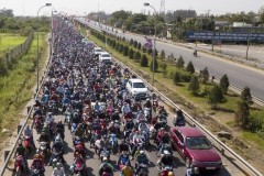 Kẹt xe nghiêm trọng mùng 6 Tết hướng miền Tây về Sài Gòn