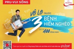 Bảo hiểm trực tuyến "Pru-Vui sống": Chi trả tối đa lên đến 405 triệu với phí chỉ từ 400 đồng/ ngày