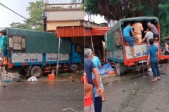 Ô tô tải va chạm xe khách rồi tông trúng xe đạp sang đường khiến cụ ông 69 tuổi tử vong tại Nam Định