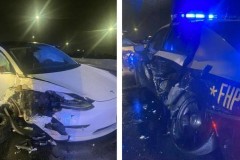 Nữ tài xế Tesla Model 3 đâm phải xe cảnh sát sau khi để xe tự lái bằng Autopilot