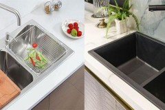 Nên mua chậu rửa chén bằng đá hay inox?