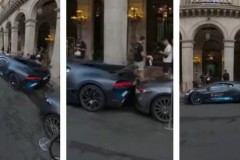Siêu phẩm Bugatti Divo "hôn nhẹ" lên Mercedes-Benz CLS khi đang cố gắng đỗ xe