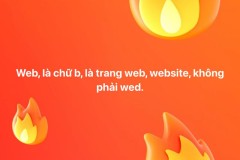 Website, "web", là chữ b, không phải chữ d, không phải "wed" nha anh em