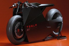 Mô hình xe điện Tesla nổi bật với 2 bánh xe khổng lồ
