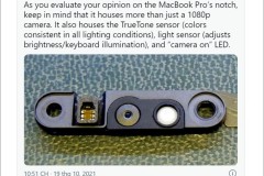 Phần notch tai thỏ của MacBook Pro mới có gì?không chỉ mỗi camera đâu