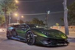 Sài Gòn: Cận cảnh Lamborghini Aventador SVJ xanh rêu của "ông trùm" chuỗi nhà thuốc Pharmacity