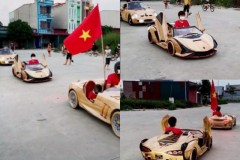 "Siêu xe" bằng gỗ có thể lái được của người Việt gây sự chú ý của báo chí quốc tế