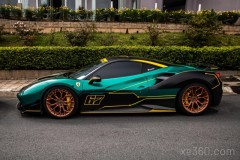 Cận cảnh Ferrari 488 GTB với ngoại hình phong cách xe đua tại TP.HCM