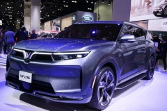 Cận cảnh VinFast VF e36 - SUV cơ bắp "nhắm" tới khách hàng Mỹ: Vận hành tối đa tới 680 km