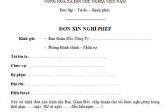 Tải về Mẫu đơn xin nghỉ phép năm 2023 mới nhất