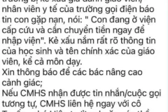 Lừa tiền 'con đang cấp cứu, chuyển tiền gấp' xuất hiện tại Hà Nội