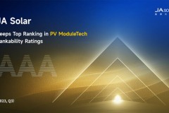 JA Solar duy trì xếp hạng AAA cao nhất trong bảng xếp hạng tín nhiệm tài chính của PV ModuleTech