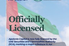 Apolonia Capital chính thức nhận giấy phép hoạt động đầy đủ từ Cơ quan Chứng khoán và Hàng hóa UAE (SCA)
