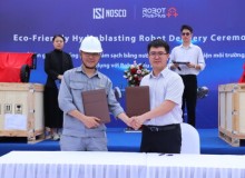 RobotPlusPlus bàn giao robot phun tia nước áp lực cao thân thiện với môi trường cho Nhà máy đóng tàu NOSCO tại Việt Nam