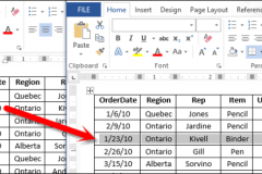 Cách di chuyển nhanh một hàng trong Words 2013
