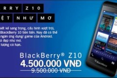 BlackBerry Z10 giảm giá còn 4,5 triệu đồng