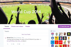 Theo dõi WorldCup trên Facebook và Twitter