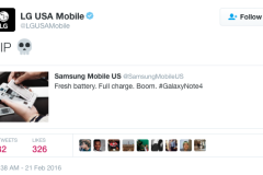 Vừa ra mắt G5, LG ngay lập tức chế giễu Galaxy S7 trên mạng xã hội