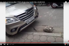 Phẫn nộ tài xế Toyota Innova đâm hàng loạt xe máy tại Hà Nội