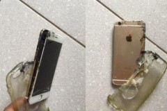 Nghi vấn cửa hàng thay pin "lởm", iPhone 6 phát nổ khi đang sạc