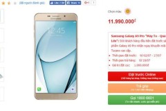 Samsung Galaxy A9 Pro chính thức lên kệ tại FPT Shop với giá 11.990.000 đồng