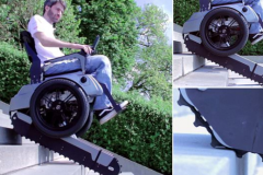 Chiếc xe lăn giúp người khuyết tật leo cầu thang dễ dàng