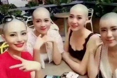 Sốc với mốt cạo trọc đầu của gái trẻ Trung Quốc